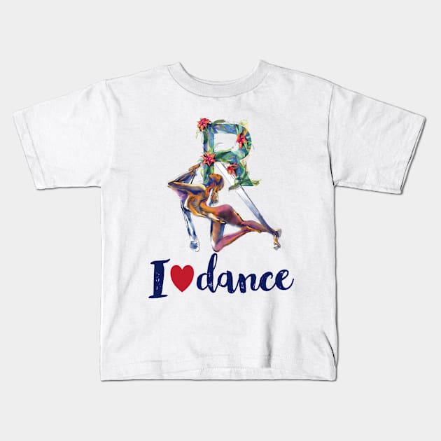 I ❤️ dance Kids T-Shirt by webtikos